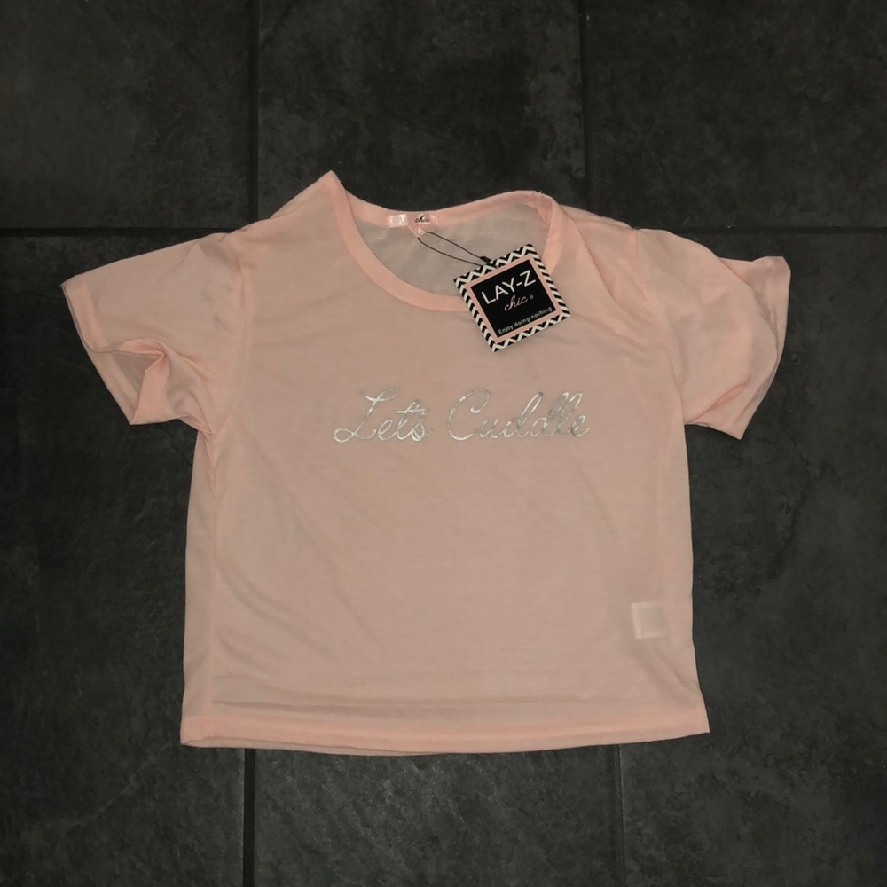Girls pink pajama tee